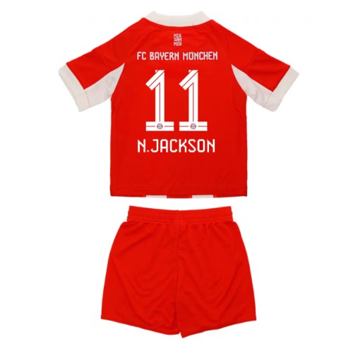 Fotbalové Dres Bayern Munich Nicolas Jackson #11 Dětské Domácí 2025-26 Krátký Rukáv (+ trenýrky)